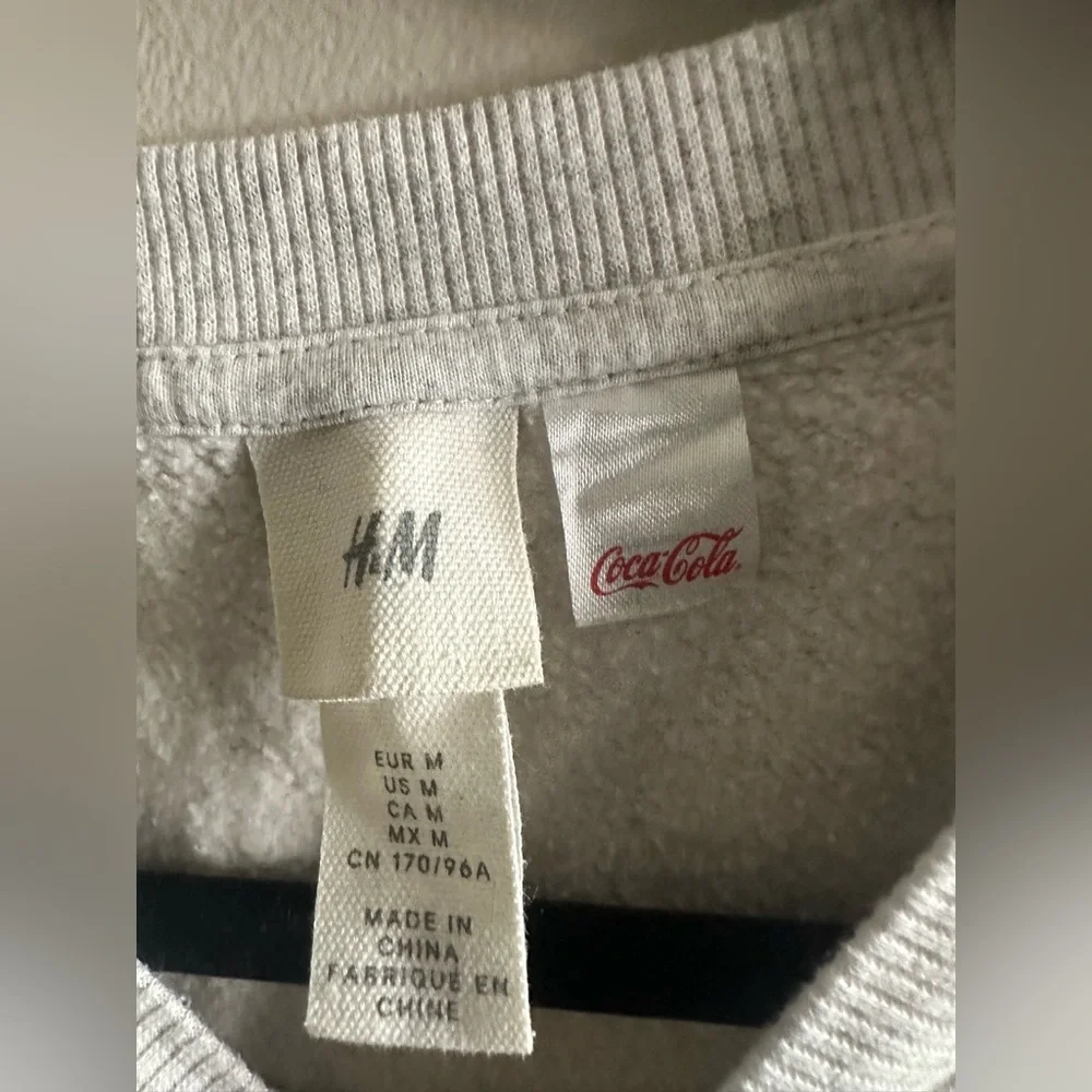 H&M Light Gray Coke Sweatshirt Size M